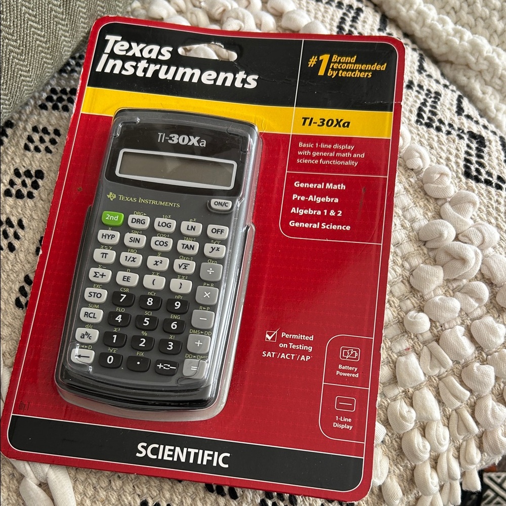 Texas Instruments TI-30Xa Calculator - Black and Gray